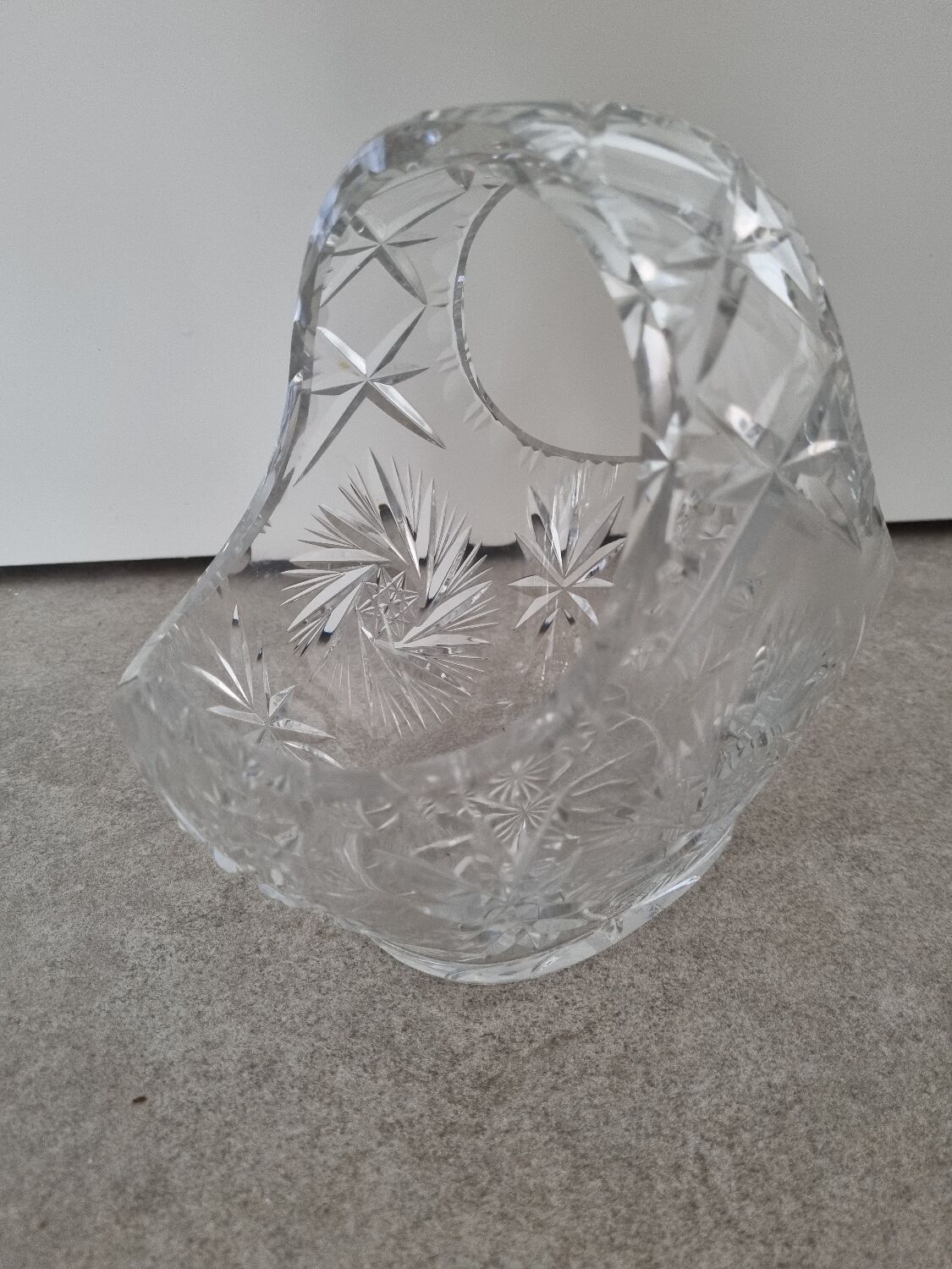 Bohemian crystal fruit basket