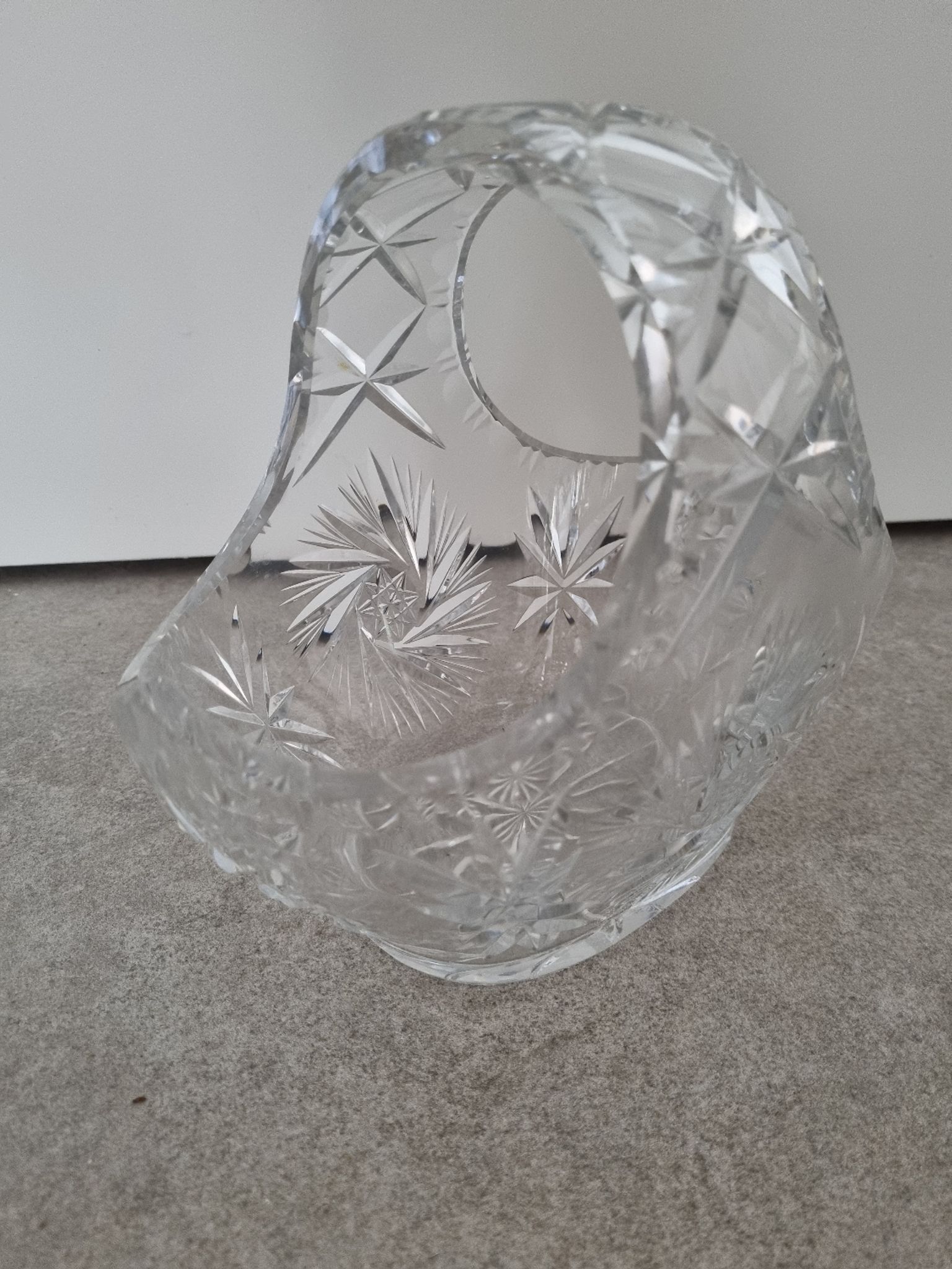 Bohemian crystal fruit basket
