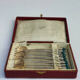 Boxed set of indonesion silver spoons