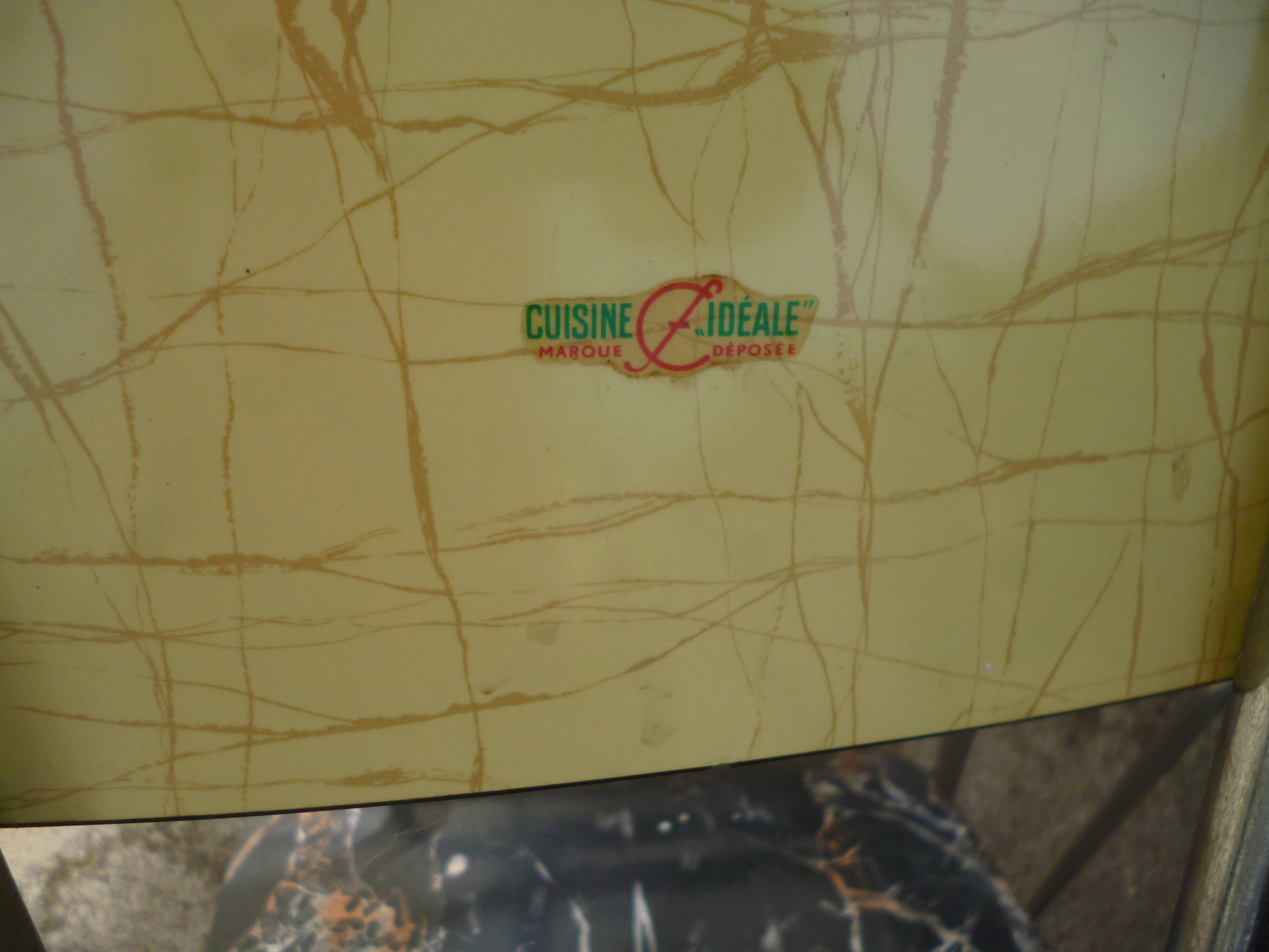 4 Formica chairs and chrome legs