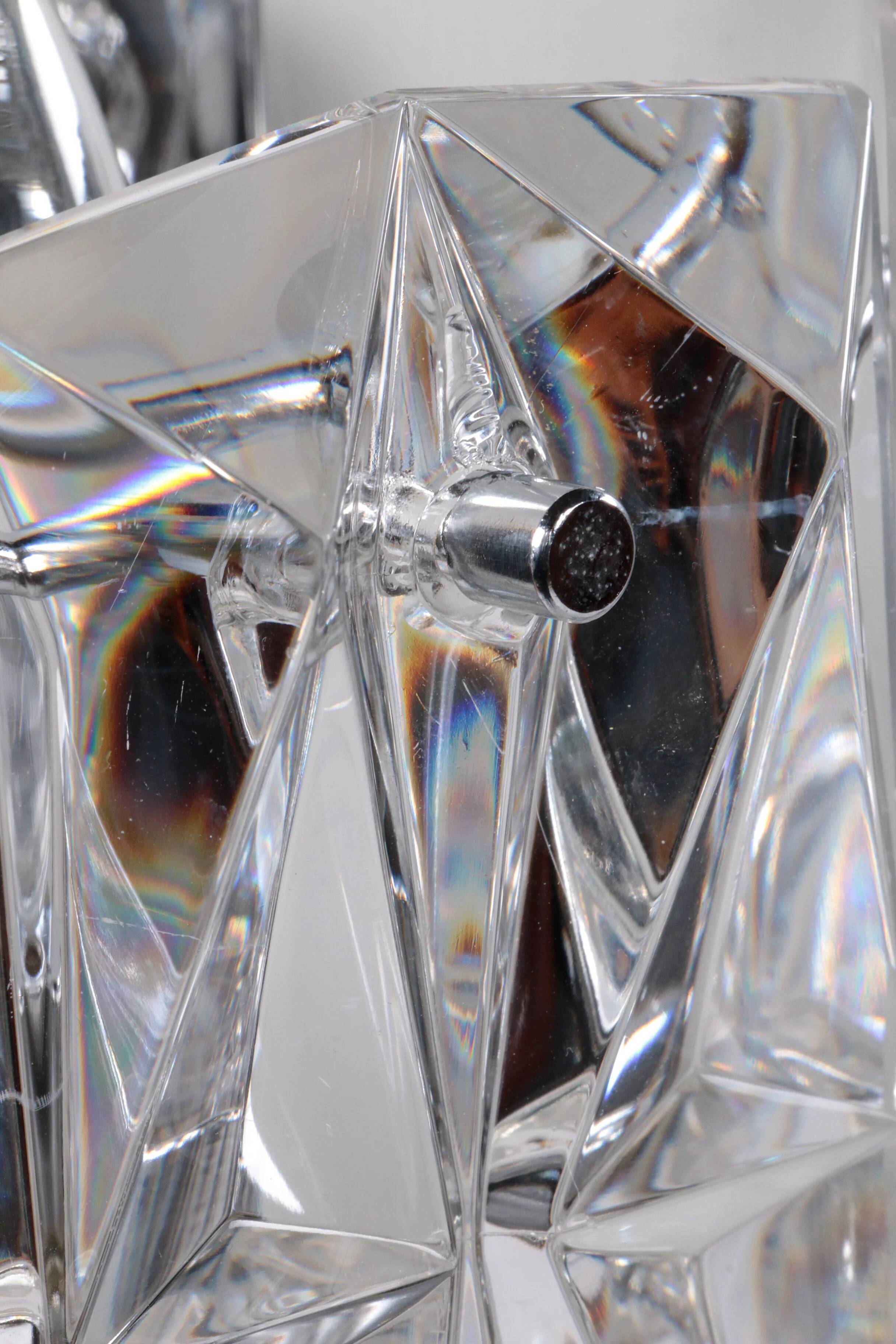 Rare 1960s Kinkeldey German crystal wall sconce 1960