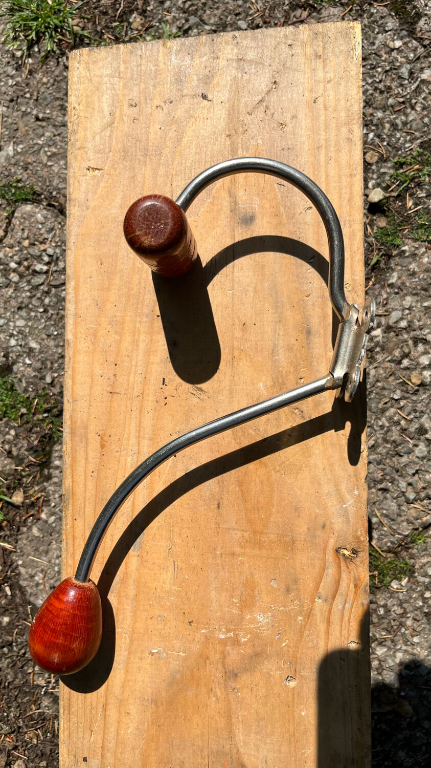 Vintage wood and metal hook