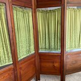 Vintage wooden fabric screen