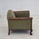 1950s, Danish armchair, furniture velour, teak wood.