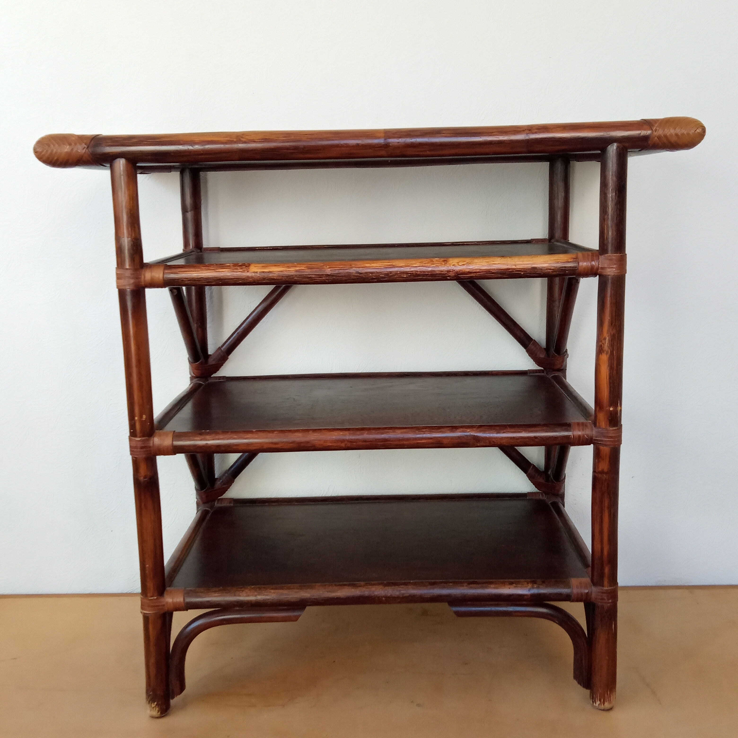 Rattan side table from the 70s/80s