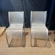 Paire de chaises fpe par ron arad pour kartell  gris translucide italie
