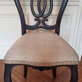 Chaise Art Déco en bois noirci