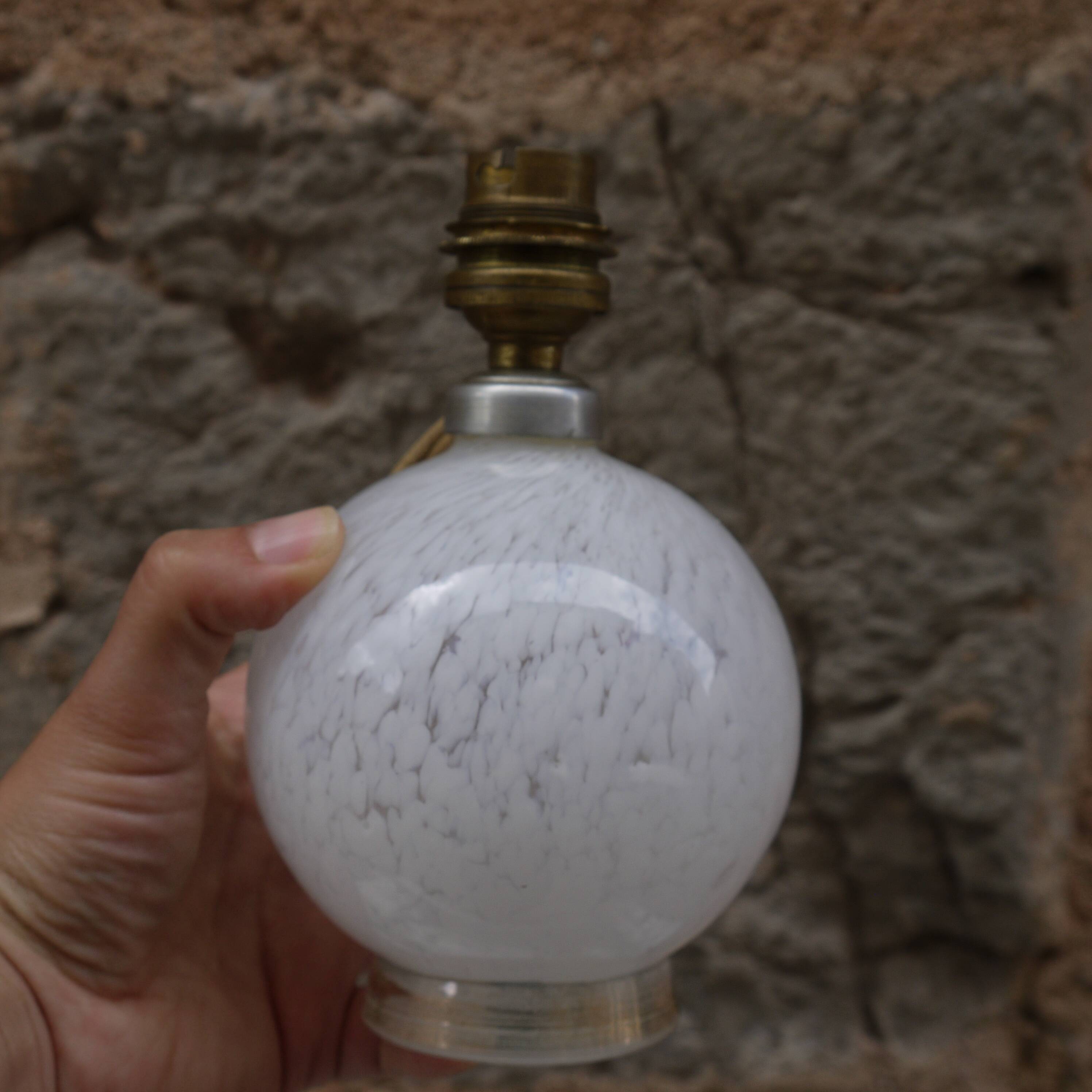 Clichy glass lamp foot