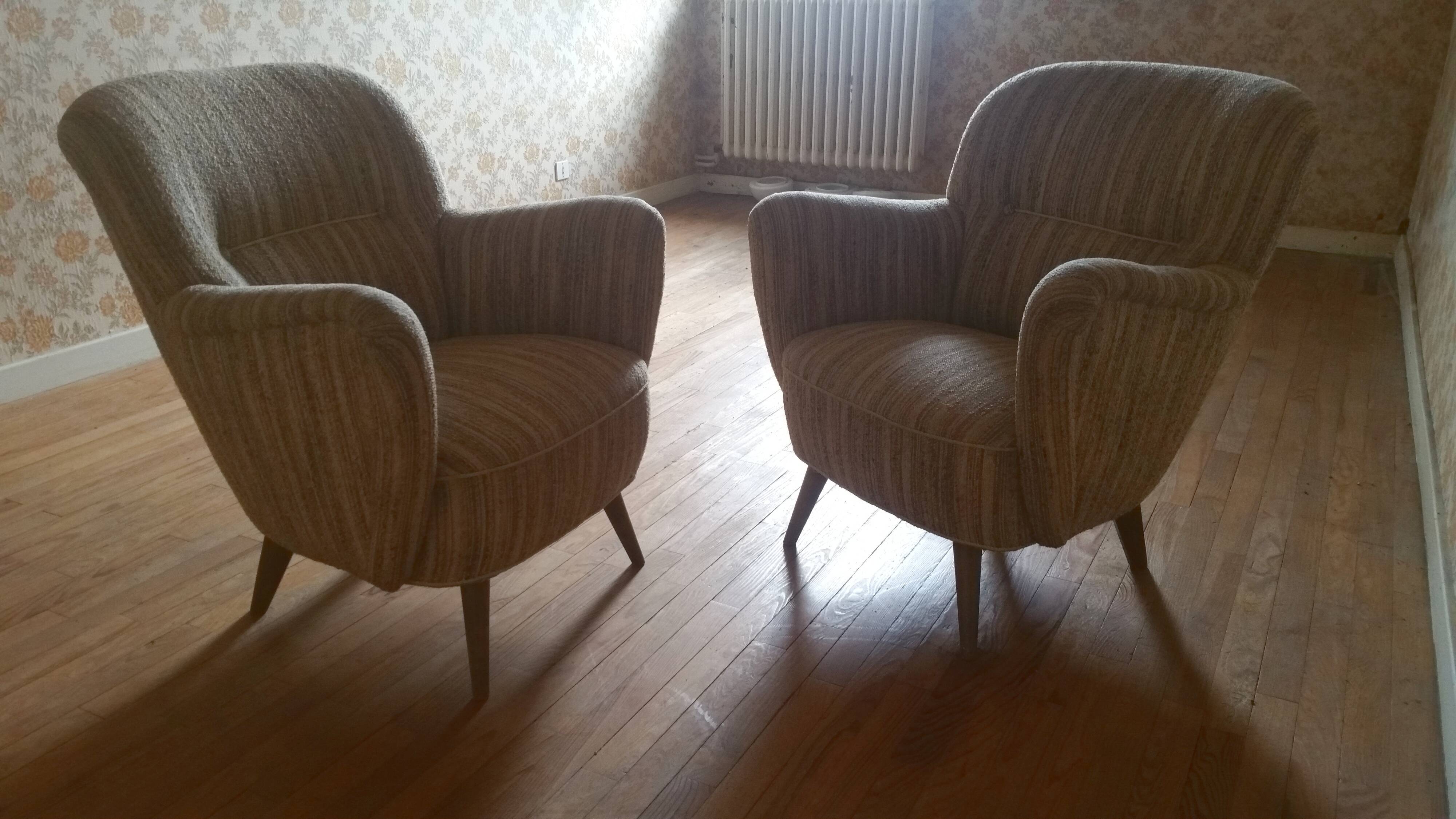 50's organic armchair