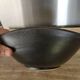 Square shallow dish Vallauris Fat Lava glaze sea foam vintage 1960s