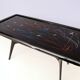 1950s Style Dining Table with Glass Top Lacquered by Enzio Wenk, Italy, 2019