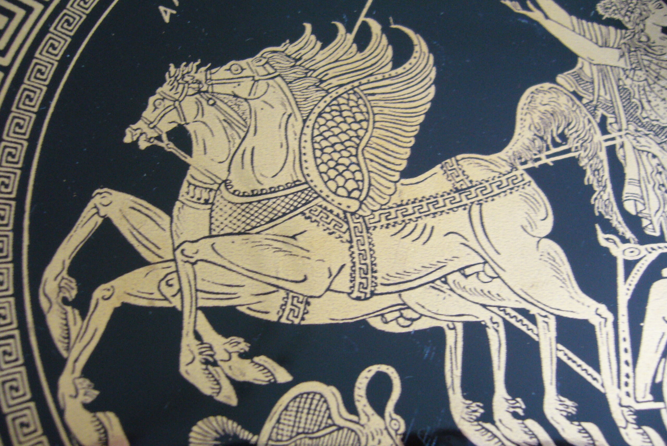 Greek plate decoration gold 24 carats