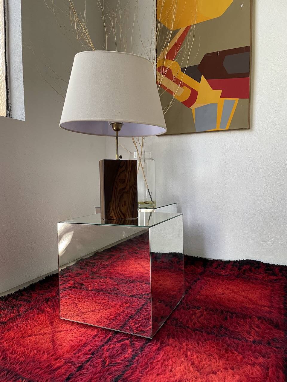 1950s wooden table lamp