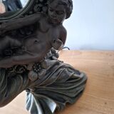Art Nouveau lamp with mirror