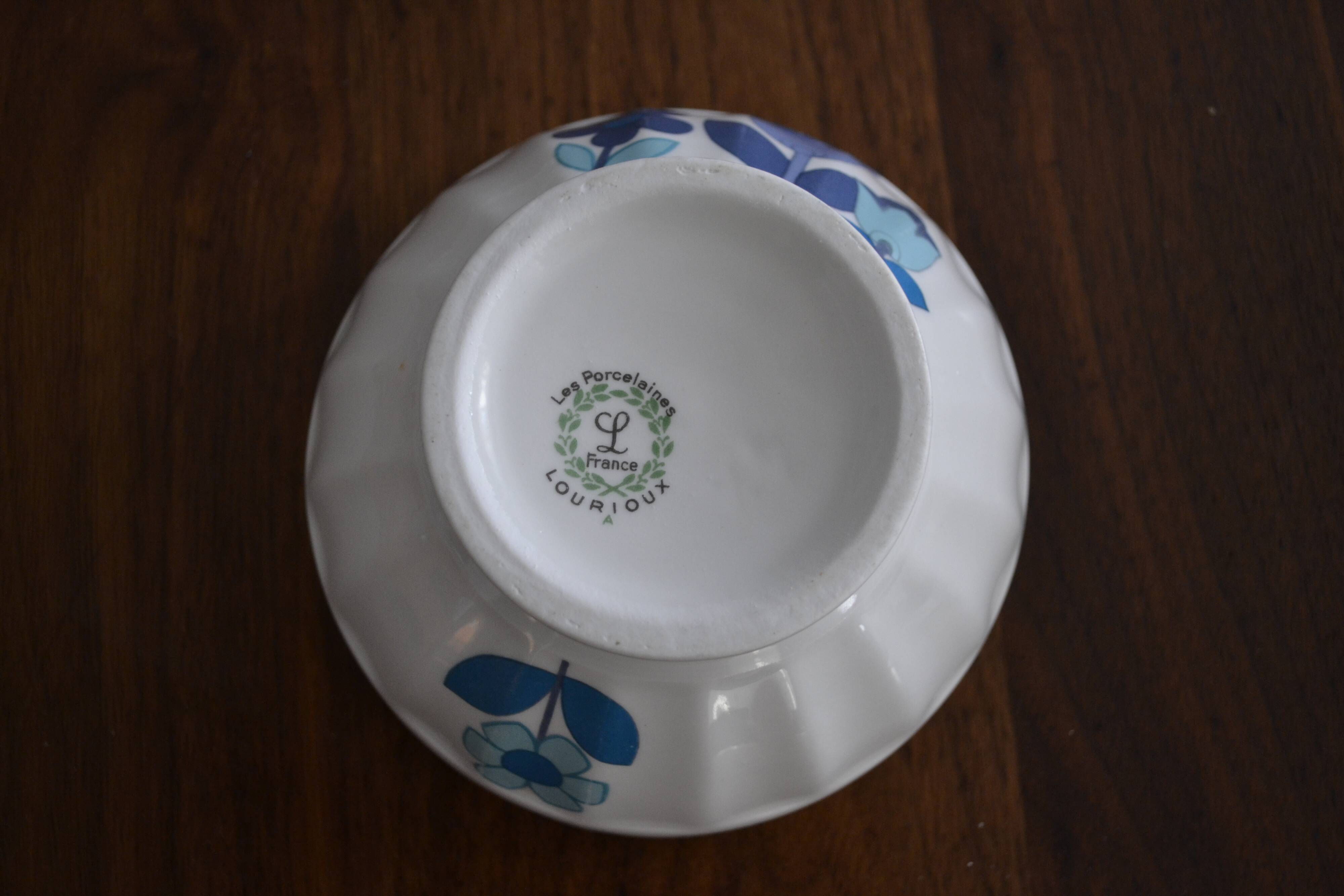 Blue flower bowl