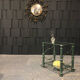 Table d’appoint en fer et verre patine antique