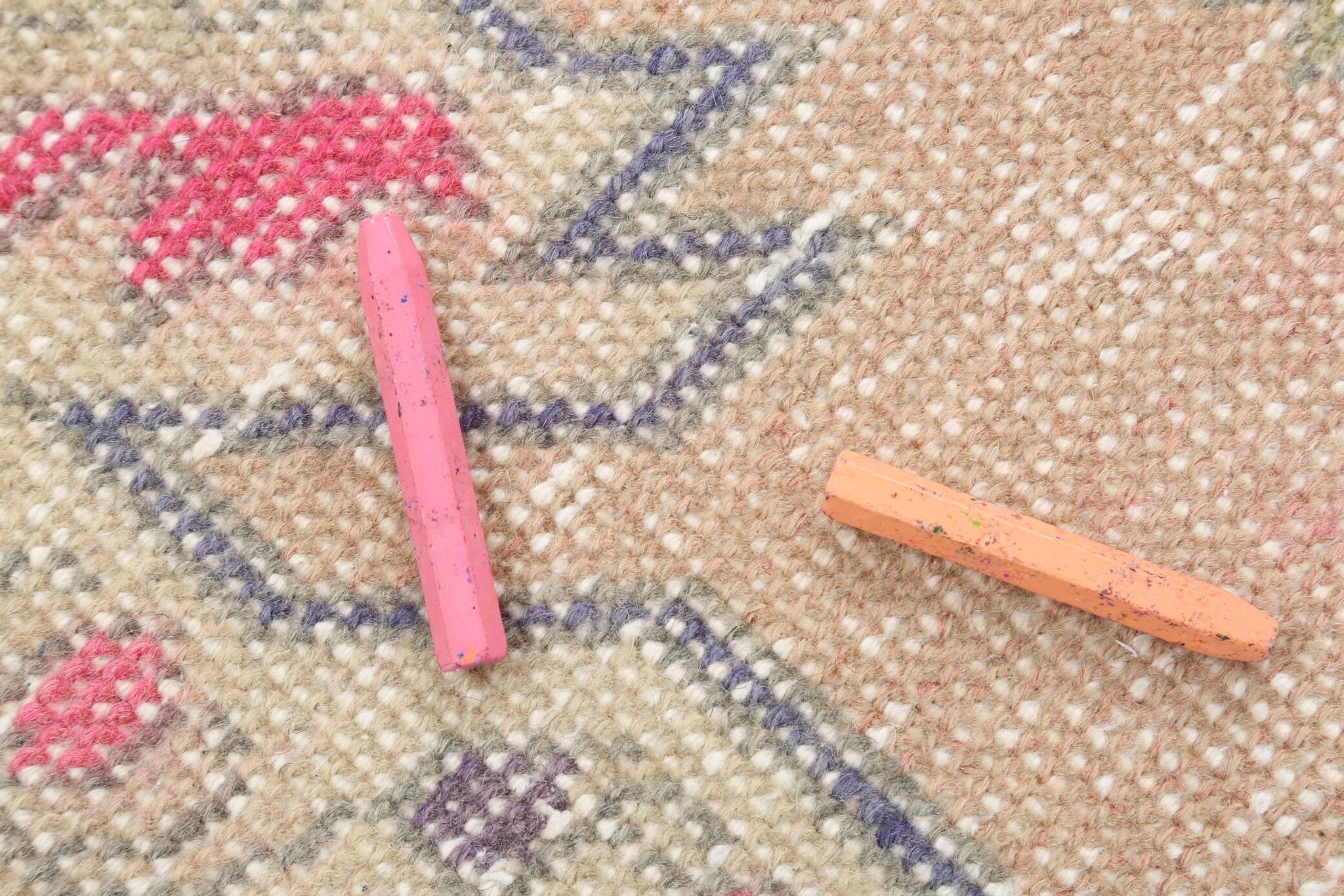 Turkish Cream Pink Oriental Vintage Rug, 121x208Cm