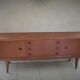 Scandinavian sideboard in teak and teak veneer in the late 60s