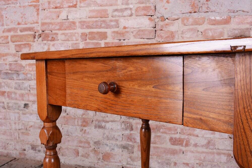 Biedermeier Side Table in Ash and Elm, Czech, 1810s