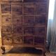Wardrobe, storage unit with 2 doors and 16 drawers in teak