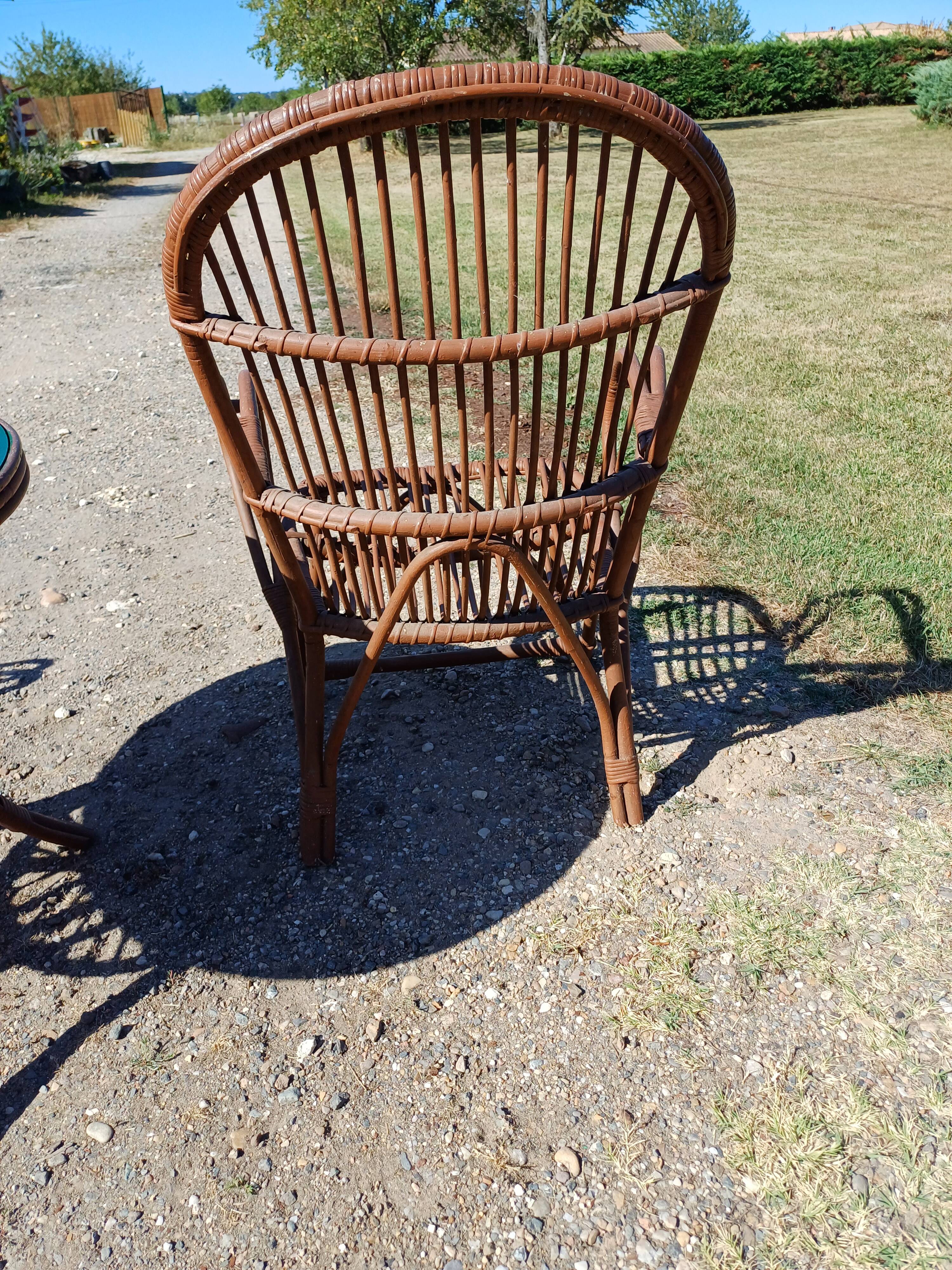 Salon de Jardin en Rotin