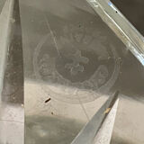 Diamond-cut crystal baluster vase with Lorraine cross