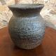 Ancien vase grès gris signé deco années 70 vintage