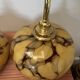 Pair of Art Deco wall sconces in marbled opaline