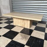Table basse vintage en travertin