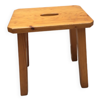 Solid elm stool