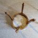 Round coffee table - Carved wood - White veined marble - Regency/Louis XV style