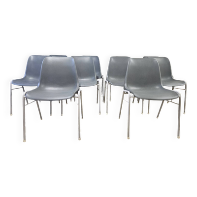 Lot de 10 chaises Helmut Starke année 1970