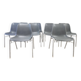 Lot of 10 Helmut Starke chairs from the 1970s