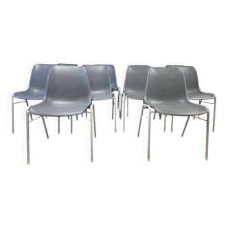 Lot de 10 chaises Helmut Starke année 1970