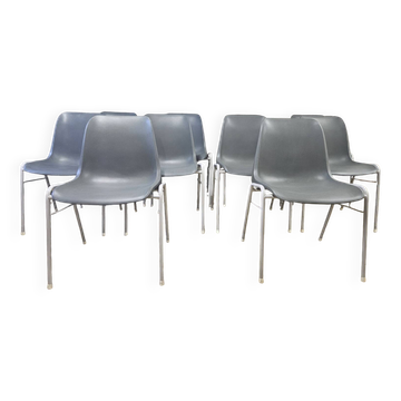 Lot of 10 Helmut Starke chairs from the 1970s