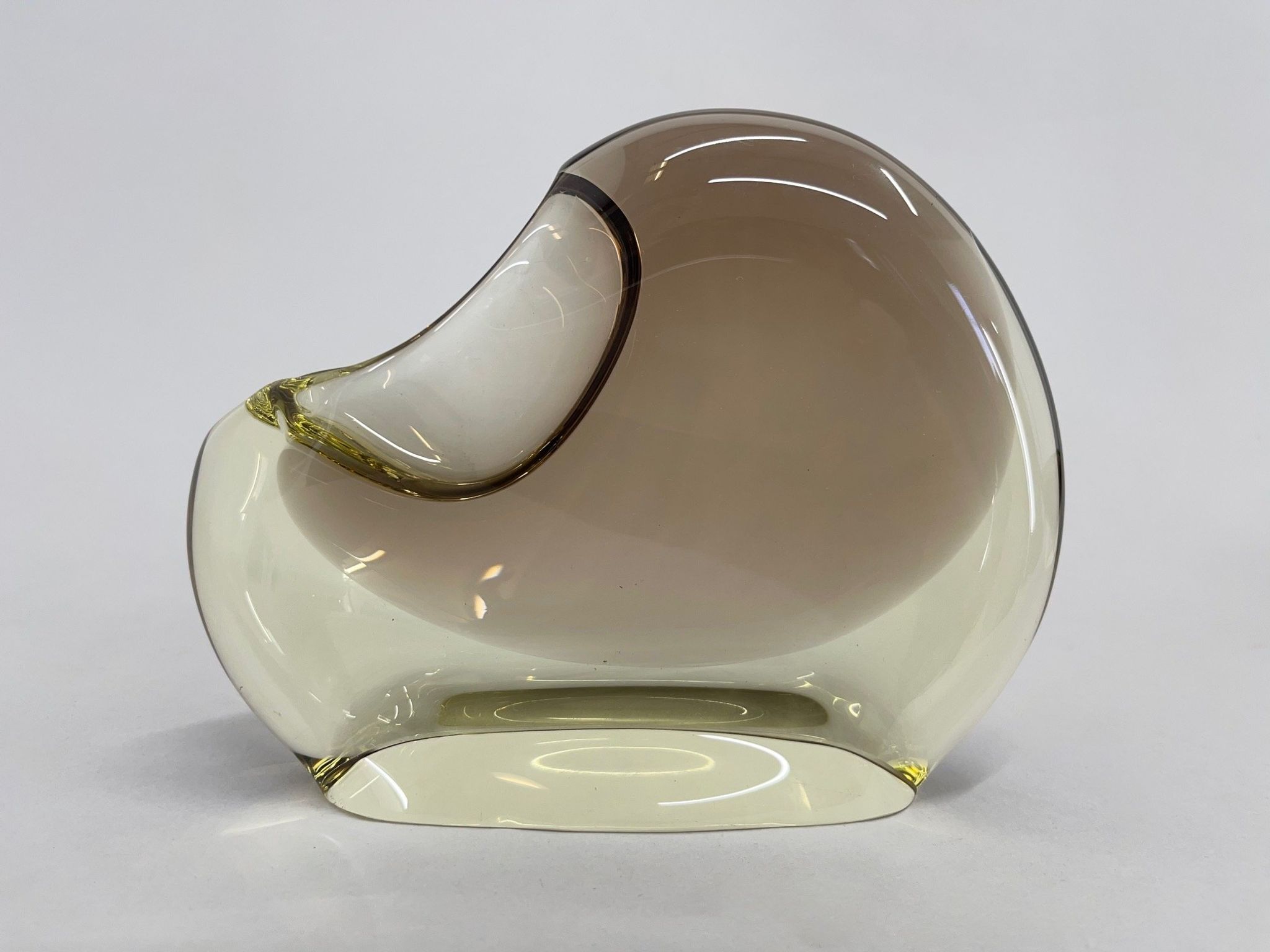 Set of Art Glass Bowl and Ashtray by designer Josef Cvrček, 1960's