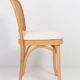 Rattan chair, off-white boucle and Thonet wood, 1960s