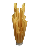 Georgia Jacob's "Athena" lamp in yellow pleated resin, 1970s