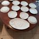 service à poisson 12 assiettes Limoges "Réva"  1940 peint à la main