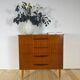 Danish mid-century chest of drawers with four teak drawers.