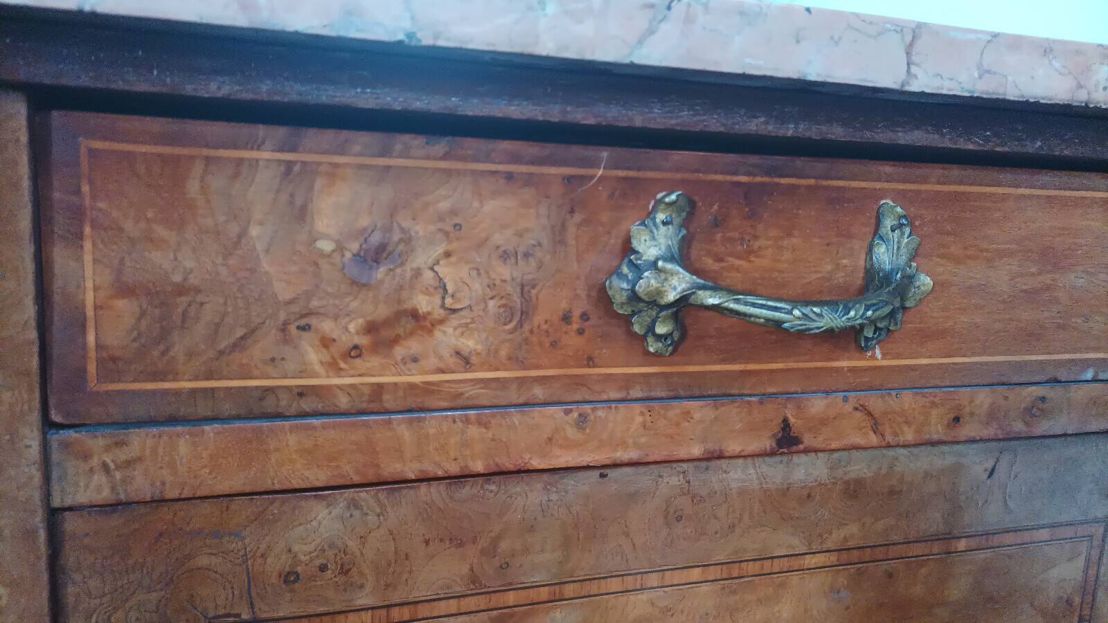 Art Deco walnut burl buffet