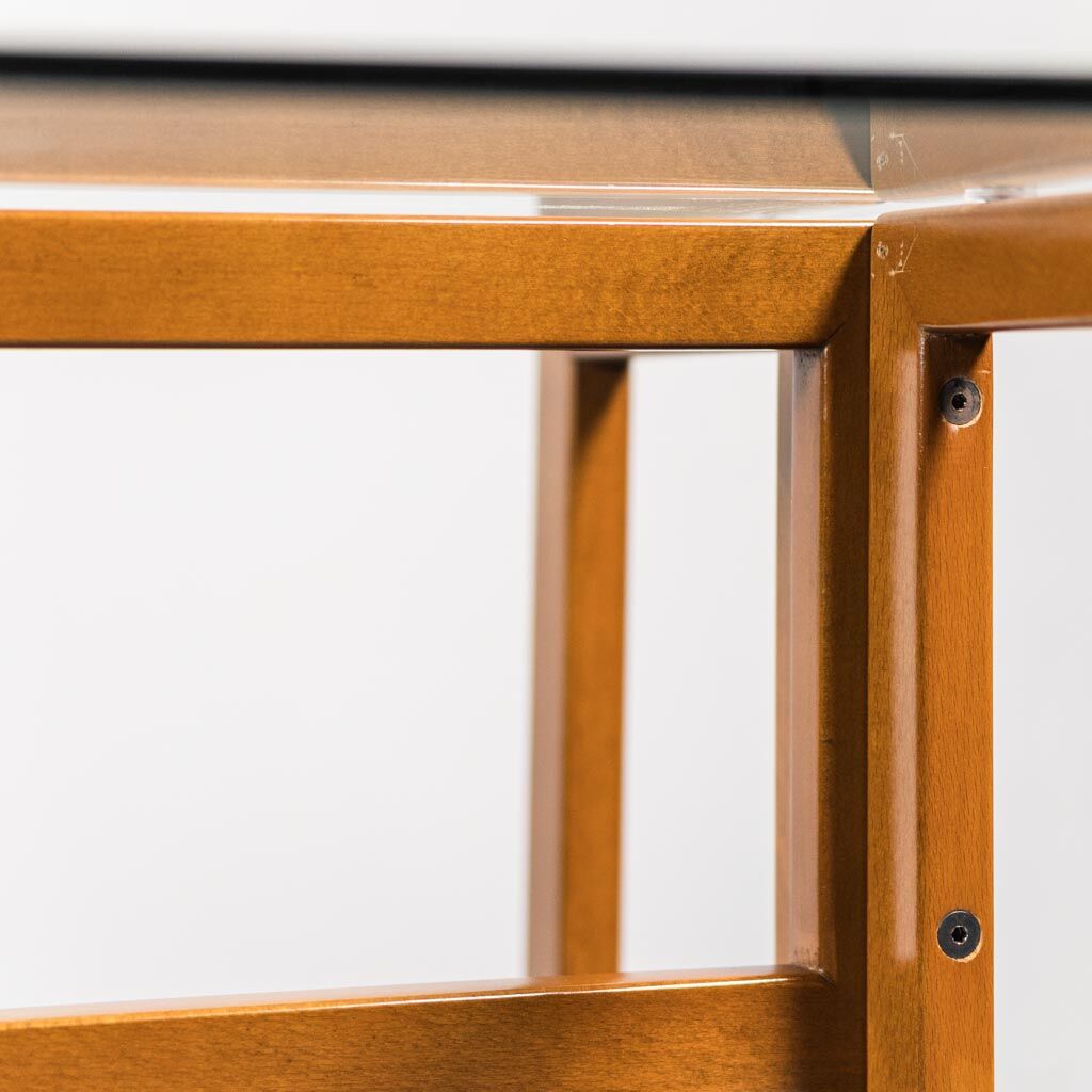 dining table in 70s vintage modern wood