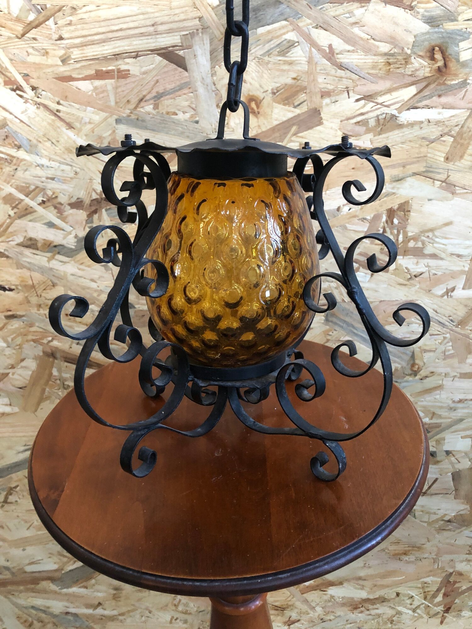Old suspension lantern metal black