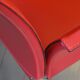 Set of 4 Zanotta armchairs in red leather