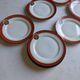Art Deco dessert plates Henri Delcourt / Boulogne sur Mer / parakeet