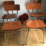 Brown formica chairs