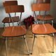 Chaises formica marron