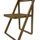 Ensemble vintage de 4 chaises pliantes, design en sangle et bois, années 1970