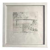Peter stevenson, lacrosse hyde park, 1972. eau-forte signée au crayon