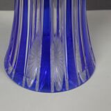 Large Bohemian Crystal Vase, Lotus Model Circa 1950